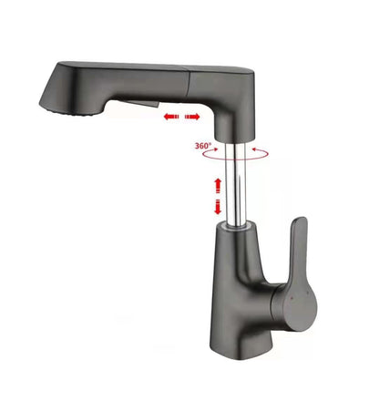 Lifting Cold And Tropical Shower Telescopic Mixing Faucet