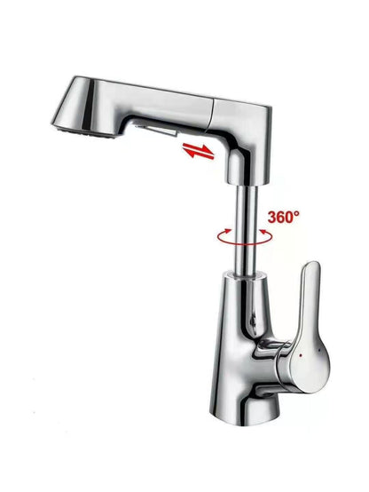 Lifting Cold And Tropical Shower Telescopic Mixing Faucet